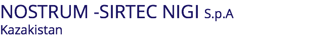 NOSTRUM -SIRTEC NIGI S.p.A Kazakistan